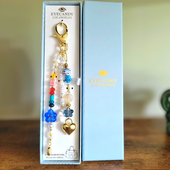 Eye Candy Accessories - Eye Candy Gold and Blue Key & Card Holder